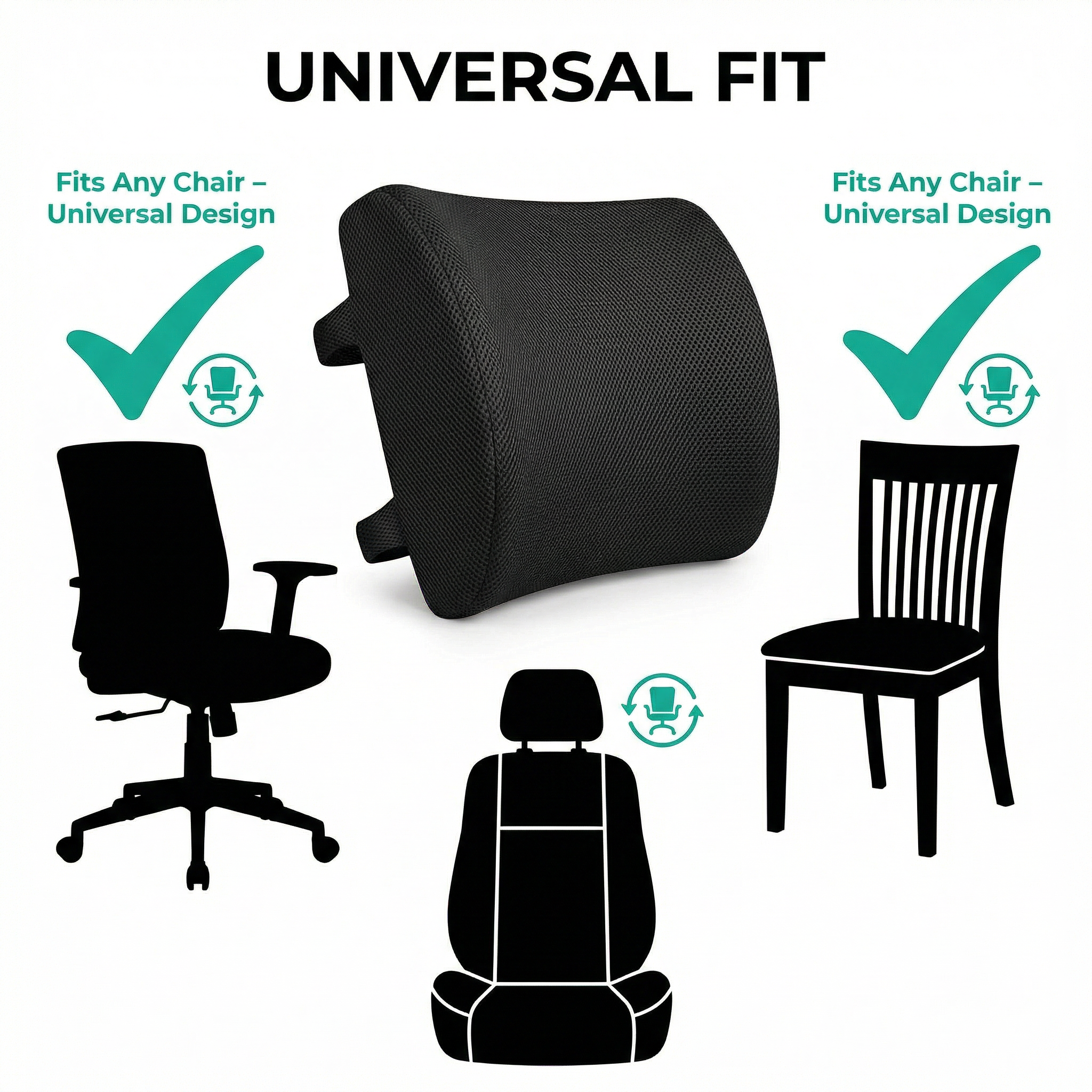 Lumbar Support Cushion - Relieve Back Pain, Improve Posture