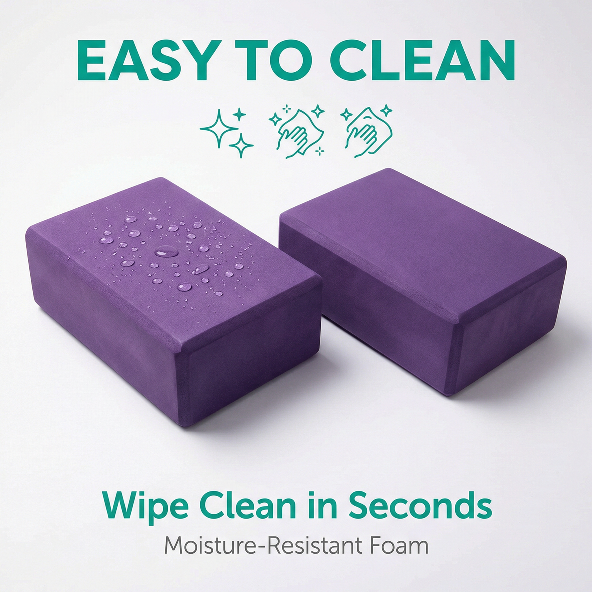 Yoga Blocks (2-Pack) - Deepen Stretches, Prevent Injury