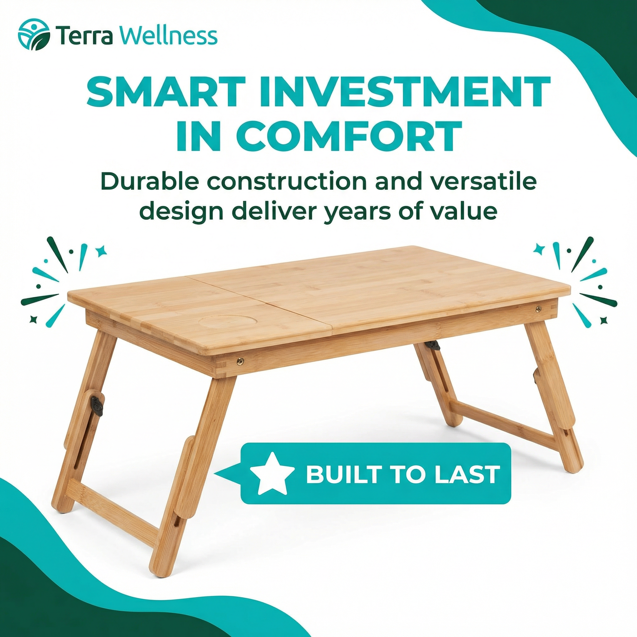 Adjustable Laptop Bed Table - Work Anywhere, Boost Comfort