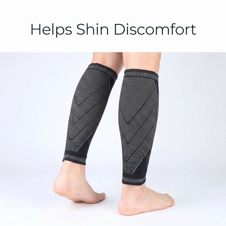 Calf Compression Sleeves - Relieve Shin Splints, Boost Leg Blood Circulation Fast