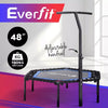 Everfit mini trampoline with a sturdy frame, adjustable handlebar, and durable bounce mat, ideal for low-impact workouts and fitness training.