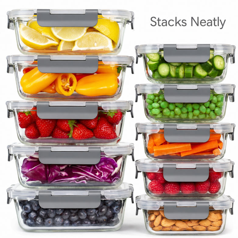 Glass Storage Containers - Keep Food Fresh, Master Meal Prep