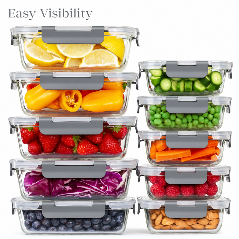 Glass Storage Containers - Keep Food Fresh, Master Meal Prep