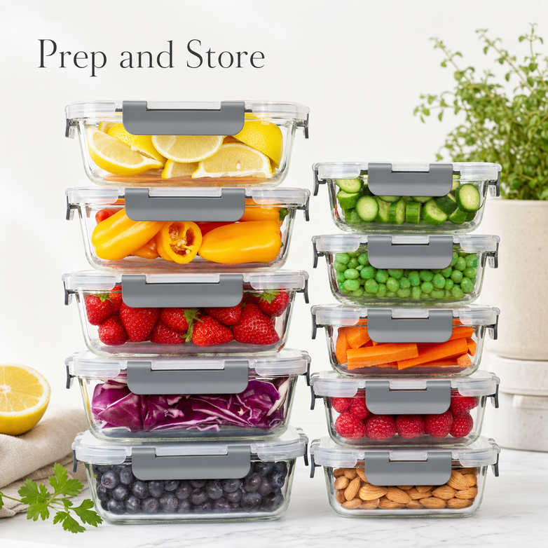 Glass Storage Containers - Keep Food Fresh, Master Meal Prep