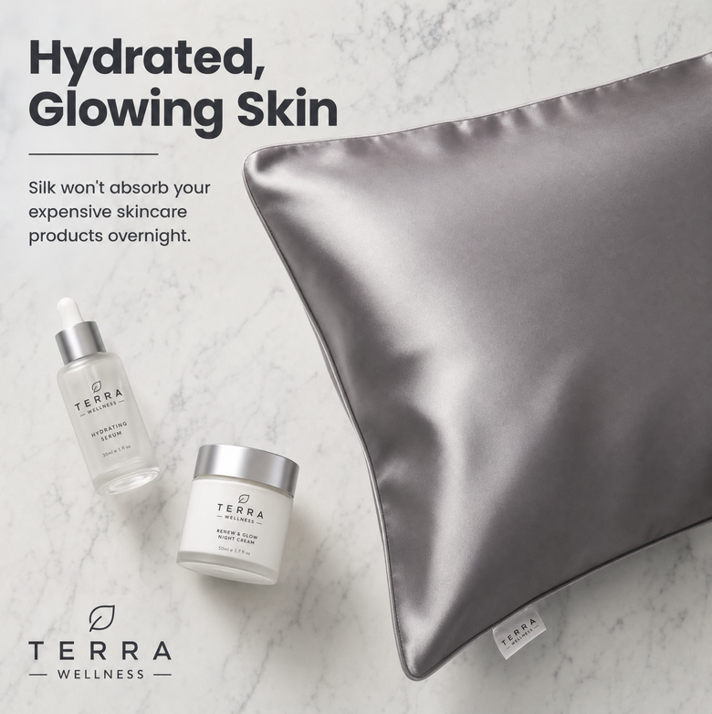 Silk Satin Pillowcase – Cooling, Anti-Frizz & Beauty Sleep
