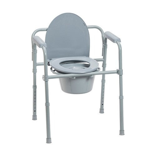 Commode Chair - Mobile Shower Chair, 3-in-1 Wheelchair, Smooth Easy Mobility