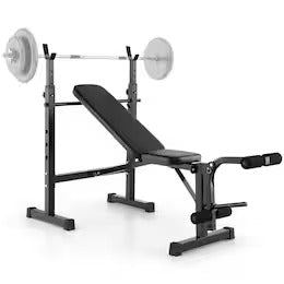Weight bench for bench press squats and upper body muscle building