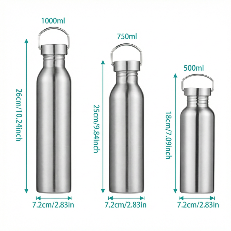 Stainless Steel Water Bottle — Stay Hydrated, Hit Your Goals Daily