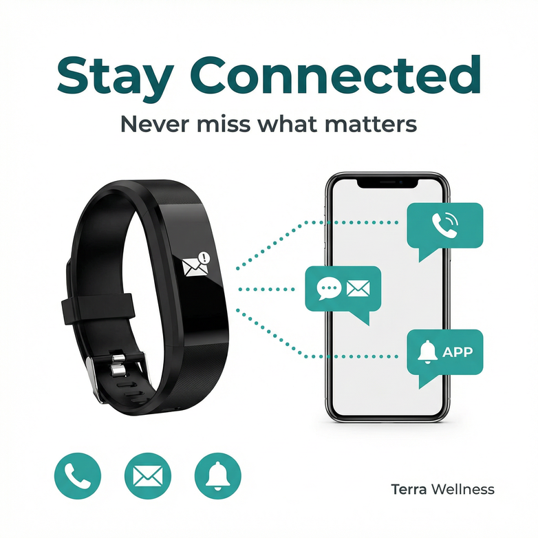 Smart Fitness Bracelet — Track Heart Rate, Sleep & Steps Daily