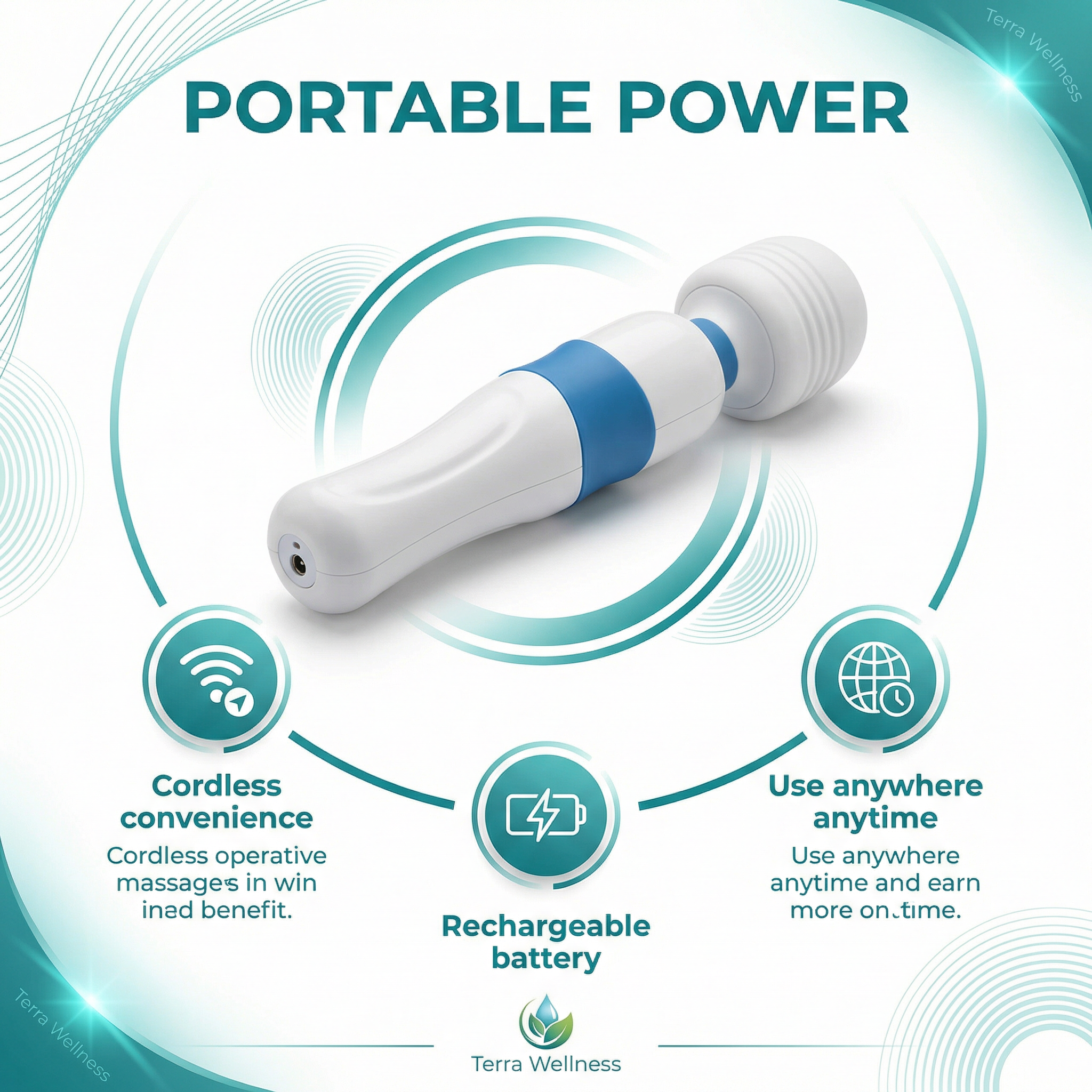 Wand Massager – Deep Tissue Relief, 30 Powerful Modes