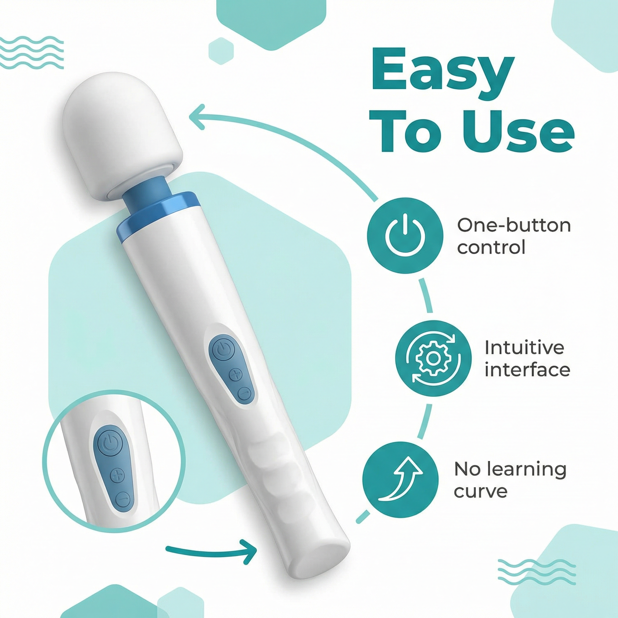 Wand Massager – Deep Tissue Relief, 30 Powerful Modes