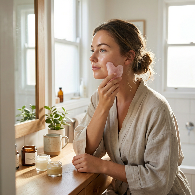 Jade Gua Sha Tool — Sculpt, Depuff & Glow Naturally