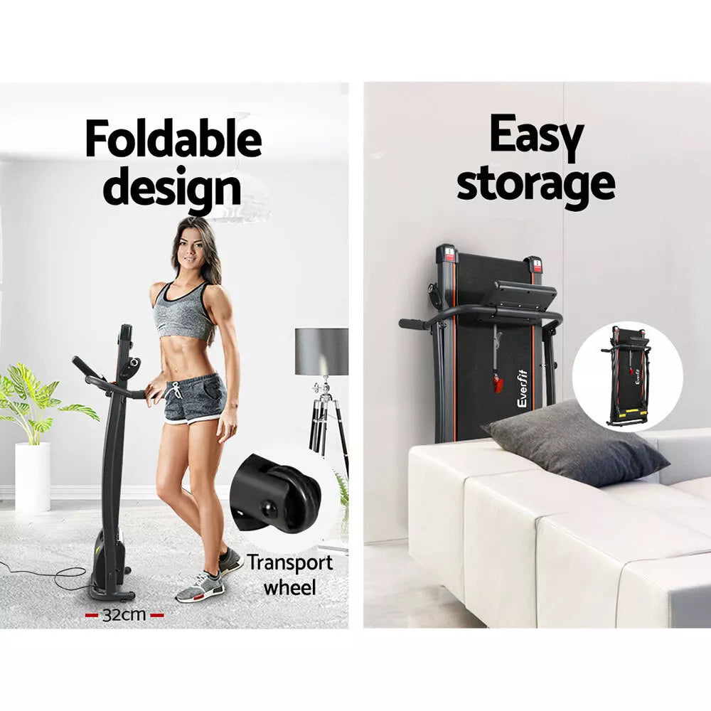 Treadmill upright folding feature for small apartments and home gyms