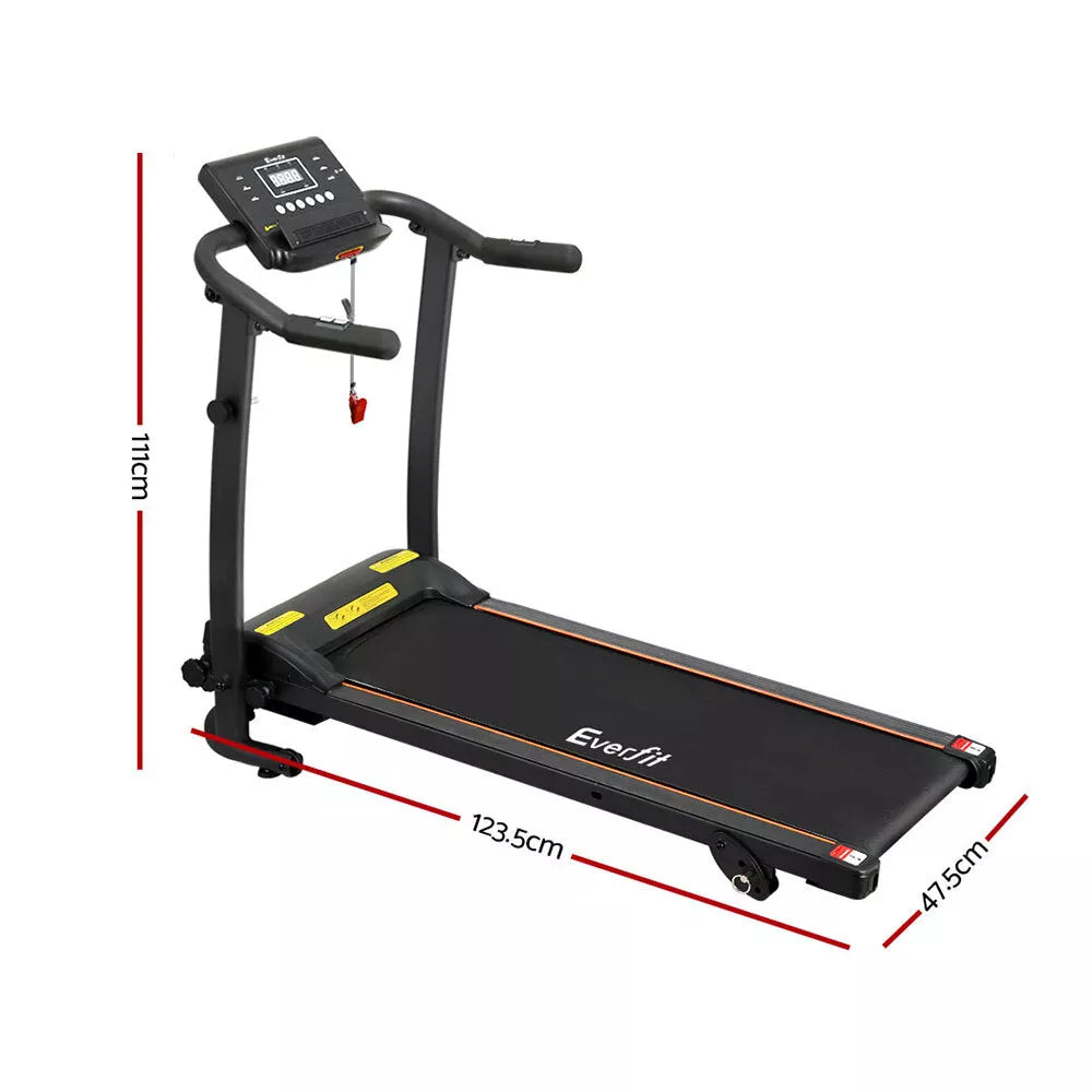 Compact treadmill with durable frame and multi speed running options