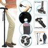 Adjustable walking stick with ergonomic handle and foldable design for mobility support