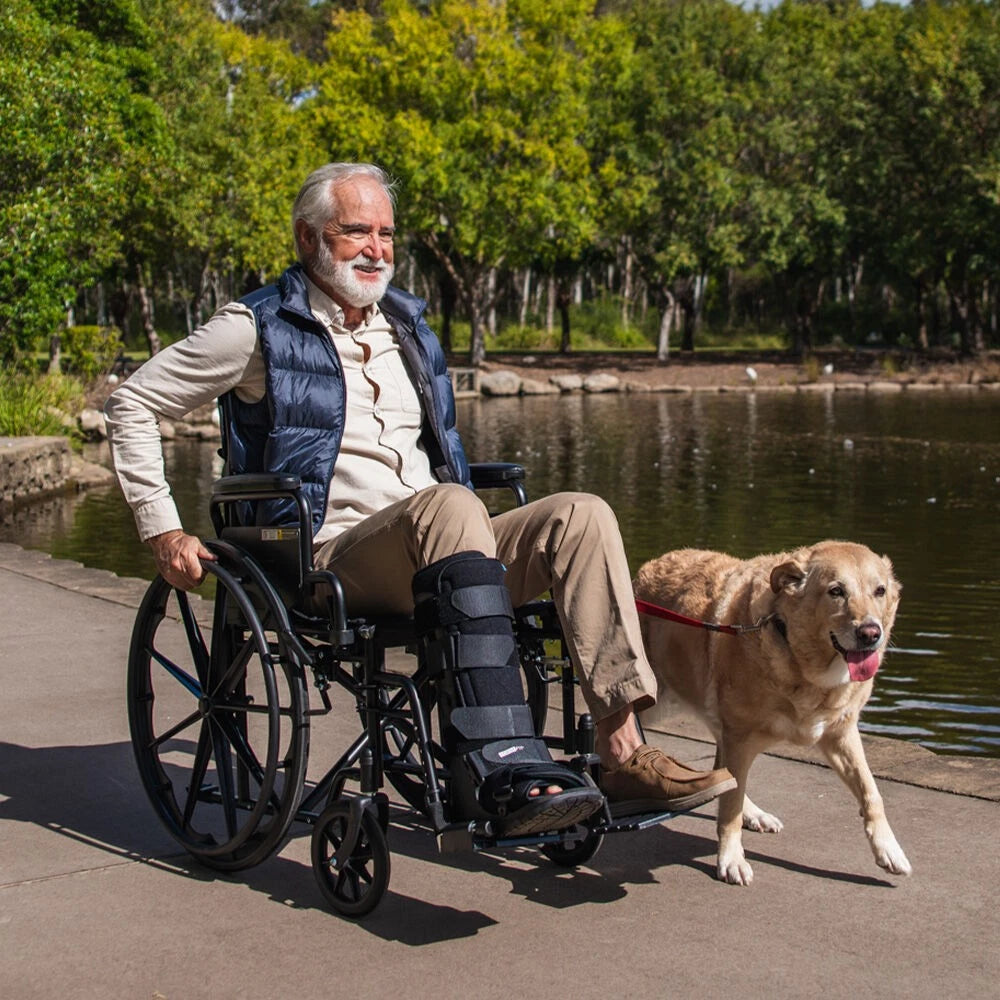 EQUPMED 24" Wheelchair - Folds For Easy Transport, Supports Up To 136kg