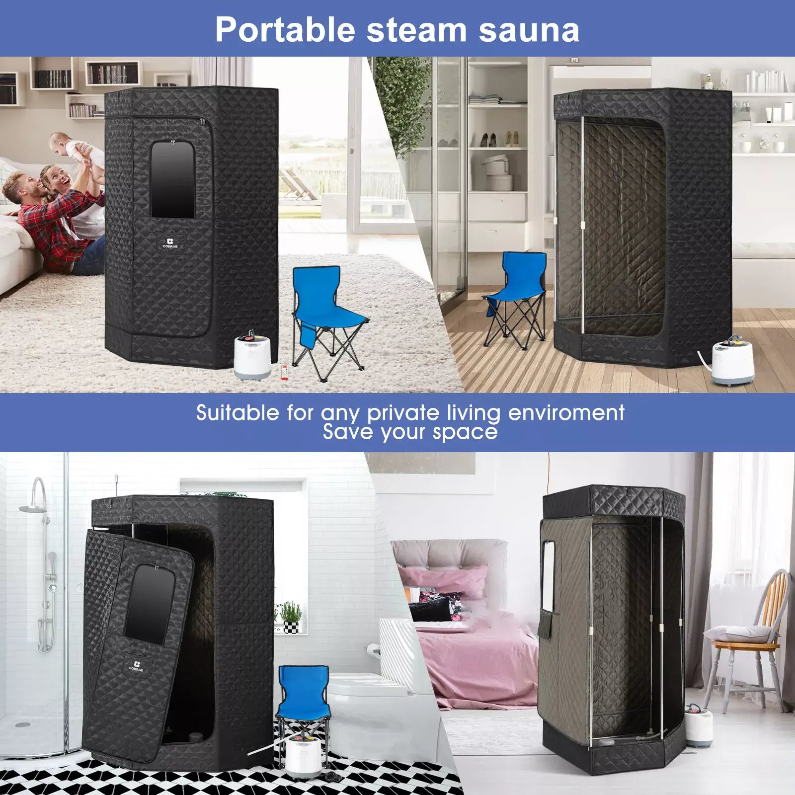 Home Steam Sauna Tent - Detoxify, Rejuvenate, Elevate