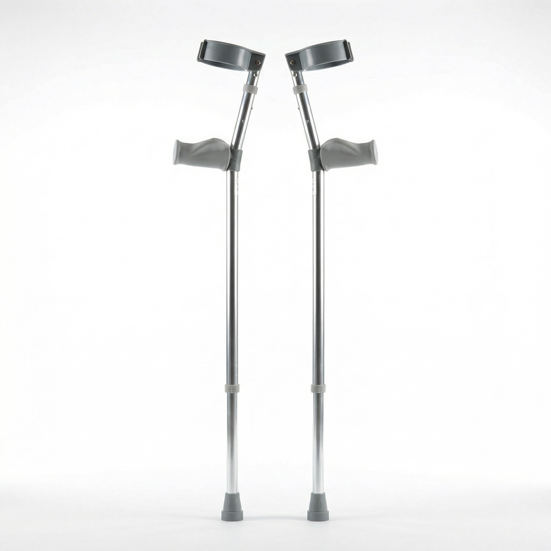 Forearm Elbow Crutches (Pair) - Adjustable, Heavy-Duty Support up to 160kg