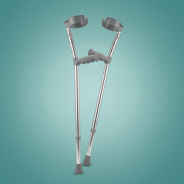 Forearm Elbow Crutches (Pair) - Adjustable, Heavy-Duty Support up to 160kg