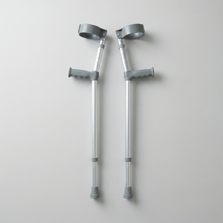 Forearm Elbow Crutches (Pair) - Adjustable, Heavy-Duty Support up to 160kg