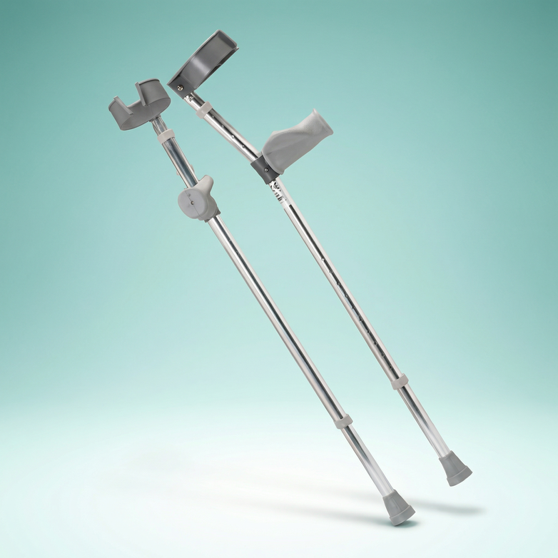 Forearm Elbow Crutches (Pair) - Adjustable, Heavy-Duty Support up to 160kg