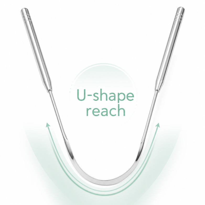 Tongue Scraper - Eliminate Bad Breath, Improve Oral Hygiene