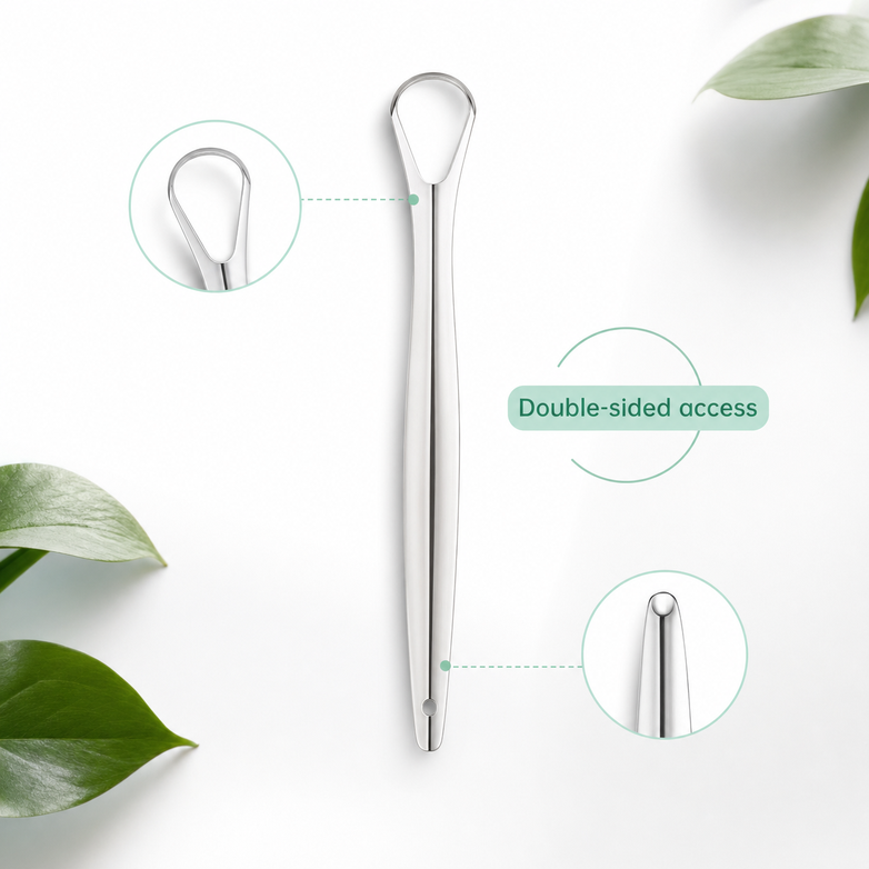 Tongue Scraper - Eliminate Bad Breath, Improve Oral Hygiene