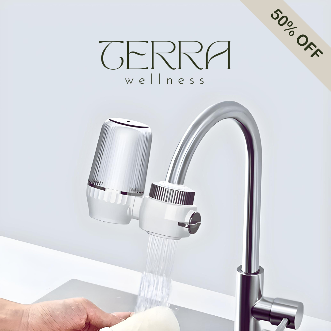 Modern kitchen faucet with attached water filter tap for clean, purified drinking water at home