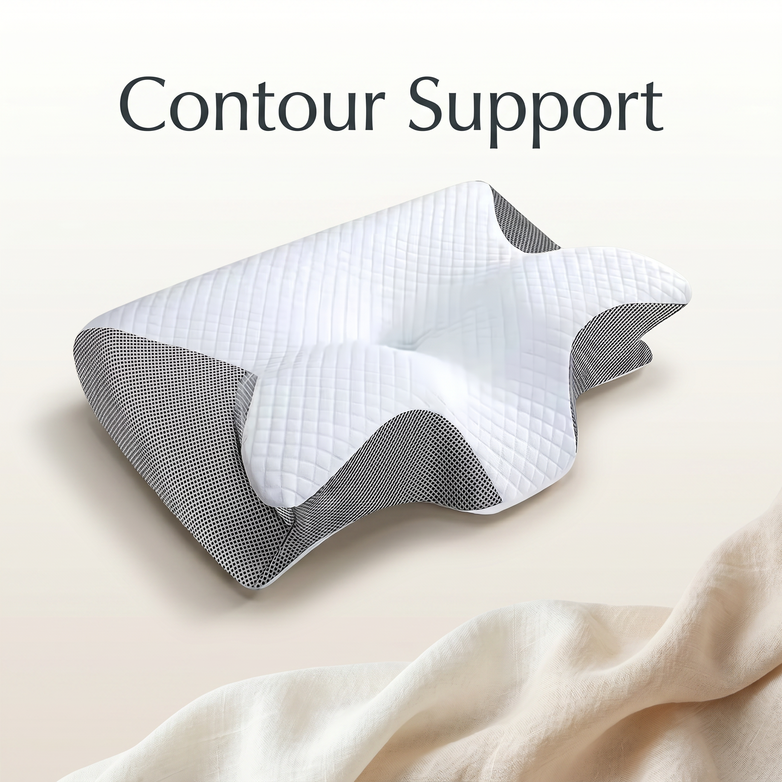 Contour Cervical Pillow - Align Spine Architecture, Erase Morning Stiffness Fast