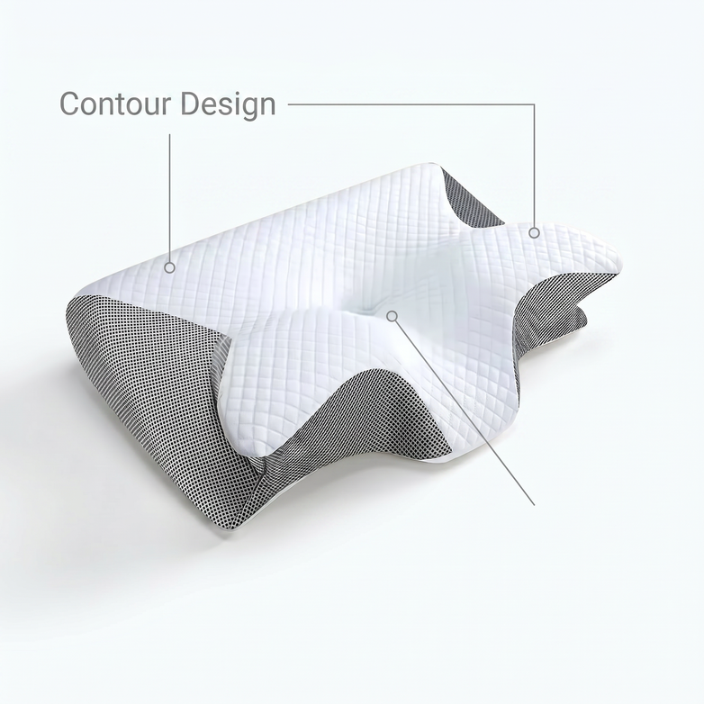 Contour Cervical Pillow - Align Spine Architecture, Erase Morning Stiffness Fast
