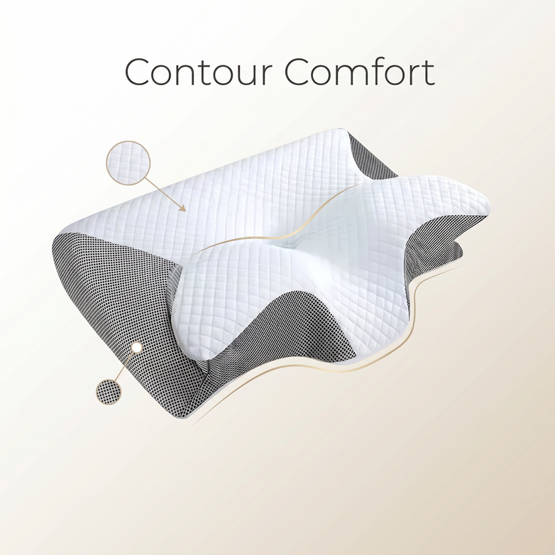 Contour Cervical Pillow - Align Spine Architecture, Erase Morning Stiffness Fast