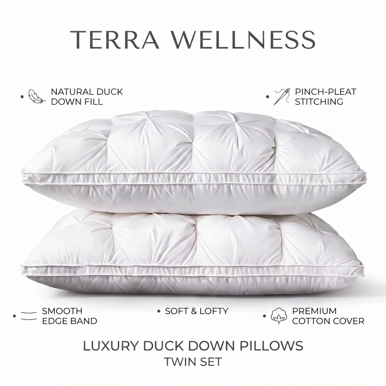 Luxury Duck Down Pillows - Experience Hotel Quality at Home