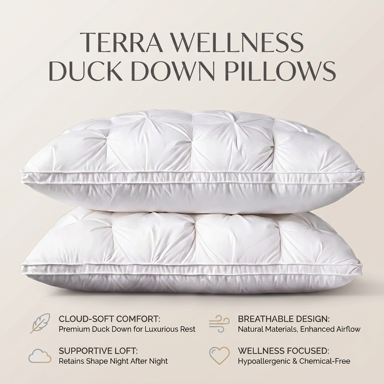 Luxury Duck Down Pillows - Experience Hotel Quality at Home