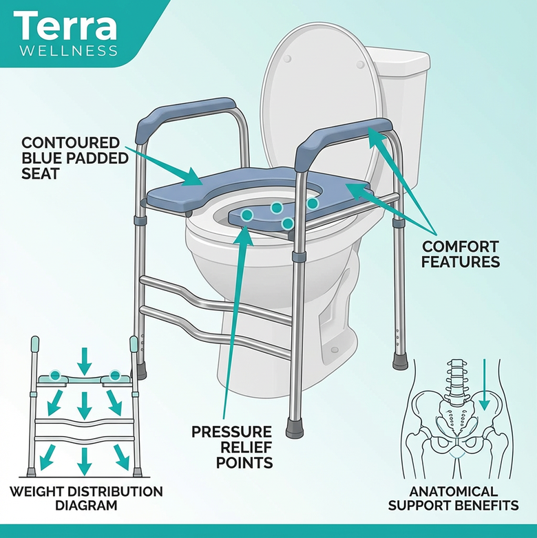 Raised Toilet Seat – Reduce Strain, Improve Bathroom Safety