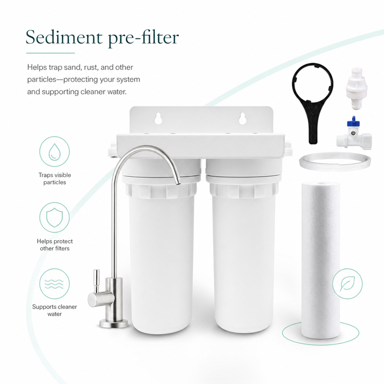 Twin Undersink Filter - Remove Harsh Toxins, Pure Drinking Water