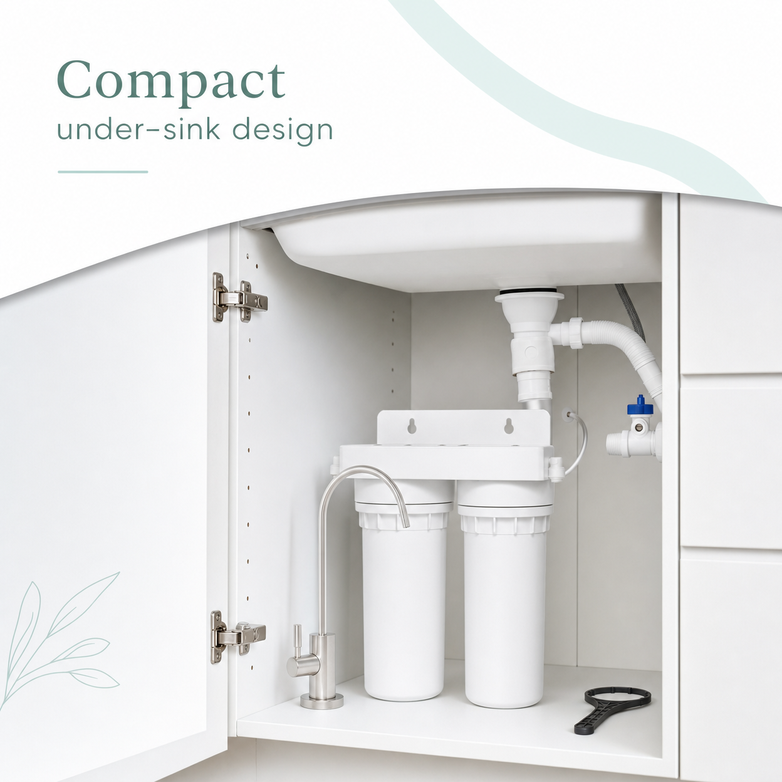 Twin Undersink Filter - Remove Harsh Toxins, Pure Drinking Water