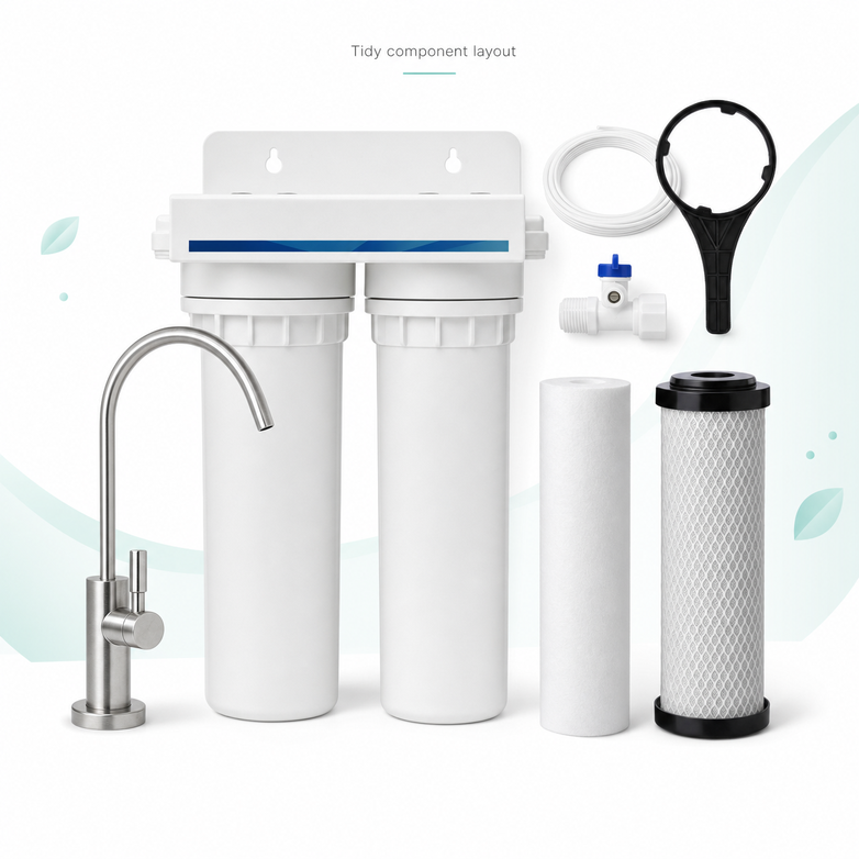 Twin Undersink Filter - Remove Harsh Toxins, Pure Drinking Water