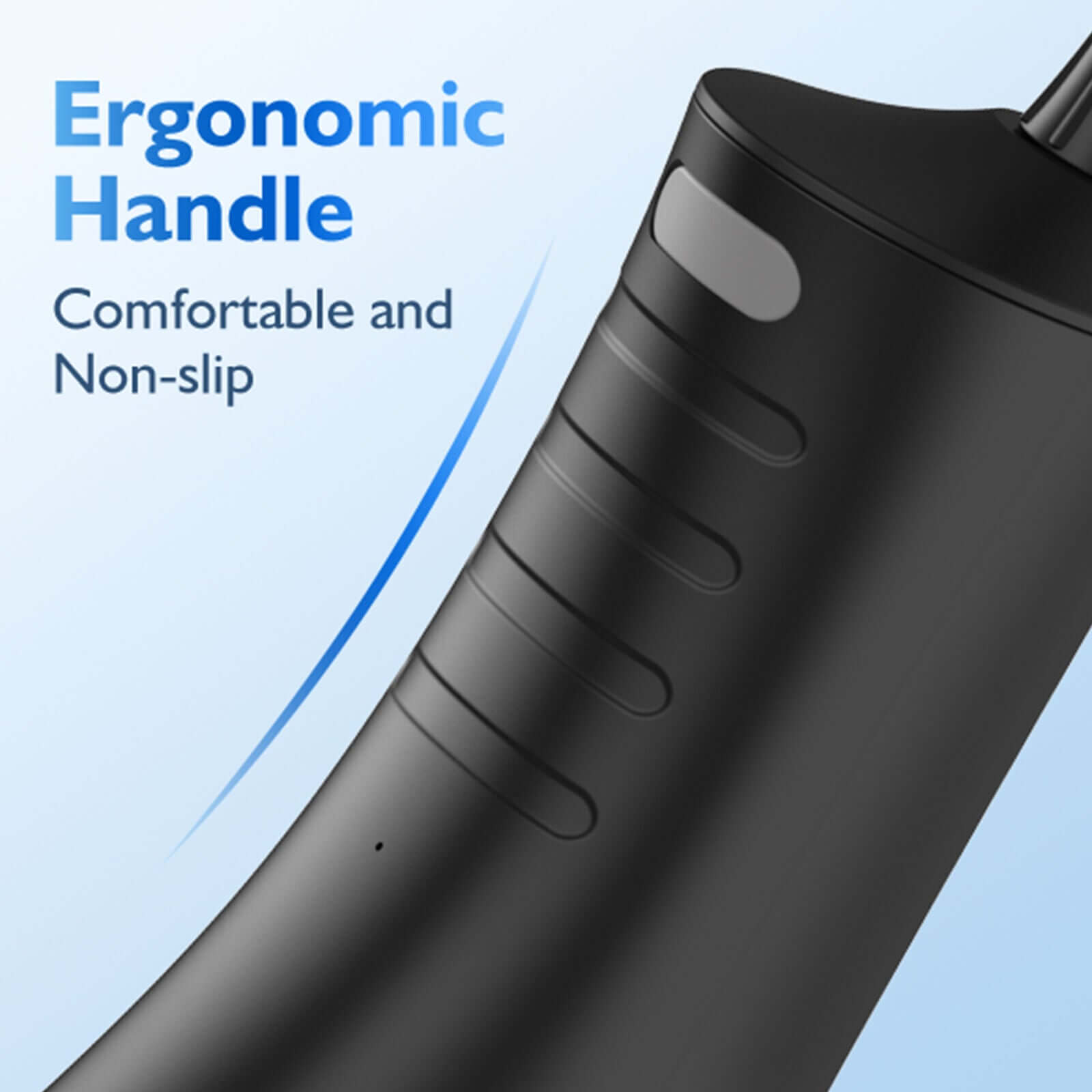 Water flosser with ergonomic handle for comfortable and non-slip grip